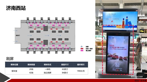 济南西高铁站灯箱广告|济南西站led屏广告|济南火车站